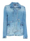 Fay Denim Jacket With Three Metal Clasp