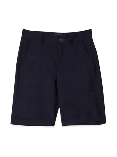 Fay Mini Fabric Bermuda Shorts For Boys In Blue