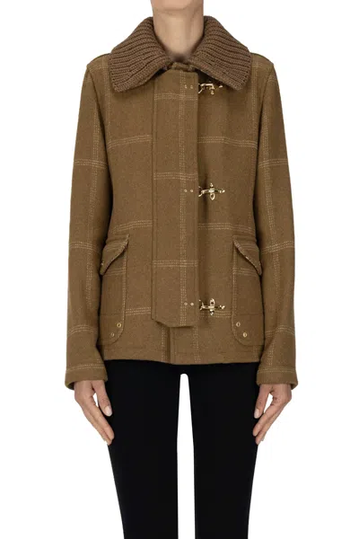 Fay Mini Ganci Jacket In Brown