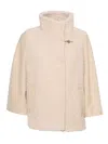 Shop Fay Mix Materials Capewith Hook In White