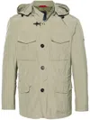 Fay Mock-neck Hooded Jacket In Green