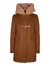 Fay Toggle Coat Db Front Teddy In Red