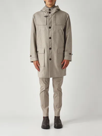 Fay Montgomery Sfoderato In Panno Di Lana E Cashmere. Comfort-fit. Coat In Neutral