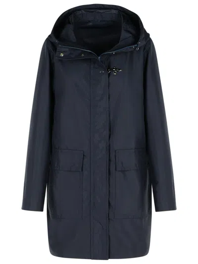 FAY FAY 'MORNING' BLUE POLYESTER PARKA WOMEN