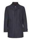 Fay Blue Nylon Morning Raincoat In Black