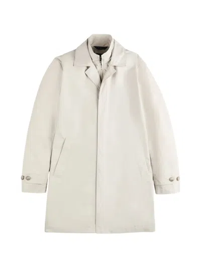 Fay Morning Button Coat In White
