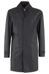 Fay Blue Nylon Morning Raincoat