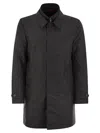 Fay Morning Waterproof Coat With High Collar In Black