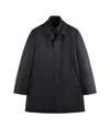 Fay Morning Coat In Technical Poplin In Black