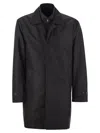 Fay Men Morning Coat In Technical Cotton In Black