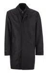Fay Blue Nylon Morning Raincoat