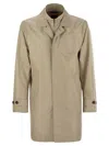 Fay Men Morning Coat In Technical Poplin In Sand