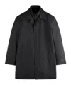 Fay Morning Coat In Technical Poplin In Black