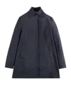 Fay Morning Coat In Technical Poplin In Blue