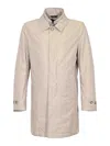 Fay Morning Coat In Technical Poplin In Gray