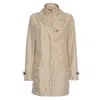 Fay Morning Coat In Water-repellent Technical Poplin In Brown