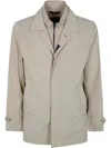 Fay Beige Jacket With Zip And Collar In Neutrals