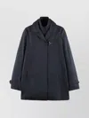 Fay Technical Poplin Blue Morning Coat In Blue