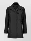 Fay Morning Coat Technical Poplin Side Pockets In Black