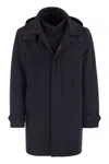 Fay Men Morning Coat Travel In Jersey Stretch In Black