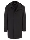 Fay Men Morning Coat Travel In Jersey Stretch In Black