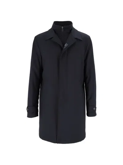 Fay Morning Crease-resistant Coat In Blue