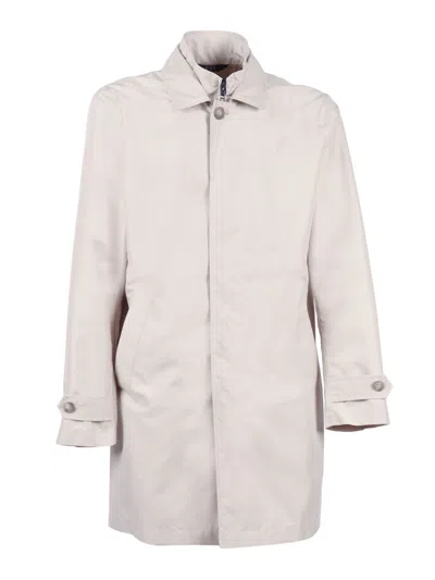 Fay Morning Db Front Minimalist Casual Jacket In White