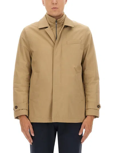 Fay Utility Jacket Featuring Multiple Pockets In Brown