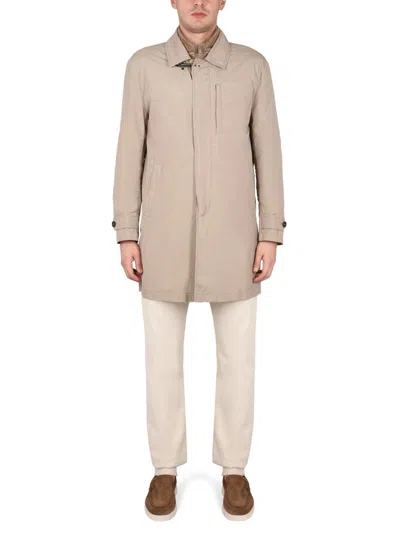 Fay Nylon Jacket With Internal Padded Vest In Neutral