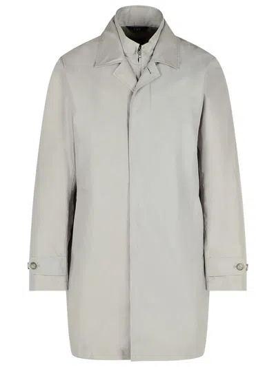 FAY FAY 'MORNING' GREY POLYESTER PARKA MEN