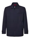 Fay Morning Jacket In Blended Cotton In Blue