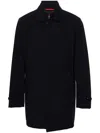 Fay Blue Solid Shirt Collar Jacket In Blue