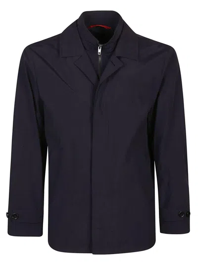 Fay Morning Long-sleeved Layered Jacket Jacket In Navy