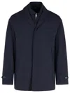 Fay Dark Navy Minimalist Jacket In Blue