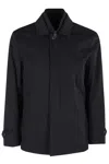Fay Morning Short Double-breasted Front Jacket In Blue
