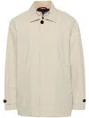 Fay Short Jacket Morning Side Pockets In Neutral