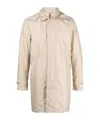 Fay Morning Long Jacket Side Pockets Point Collar In Nude