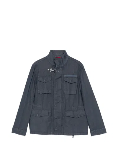 Fay Kids' Multi-pocket Jacket In Blue
