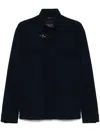 Fay Blue Jacket In Wool With Hook And Pockets In Blue