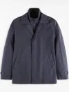 Fay Black Giacconi Jacket With Modern Fit In Blue