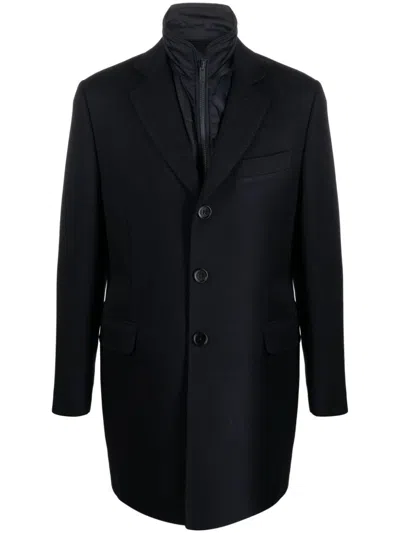 FAY EASY DOUBLE BREASTED COAT,NAM53471390VJT U807 NAVY BLUE