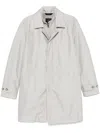 Fay Morning Double-collar Raincoat In Grey