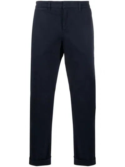 Fay Navy Blue Capri Cotton Trousers