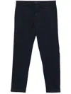 Fay Tailored Capri Pants With Pockets In Navy Blue