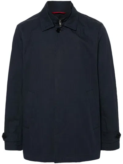Fay Morning Button-up Jacket In Blue