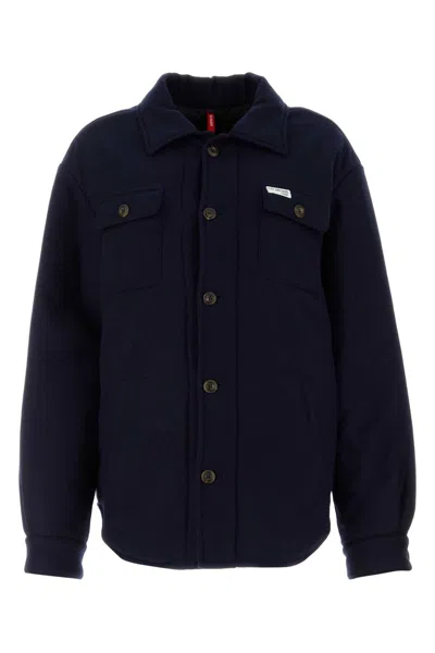 Fay Versatile Rounded Hemline Jacket With Multiple Pockets In Blue