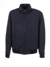 Fay Navy Blue Jacket With Zip And Collar