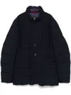 Fay Double-front Down Jacket In Blue