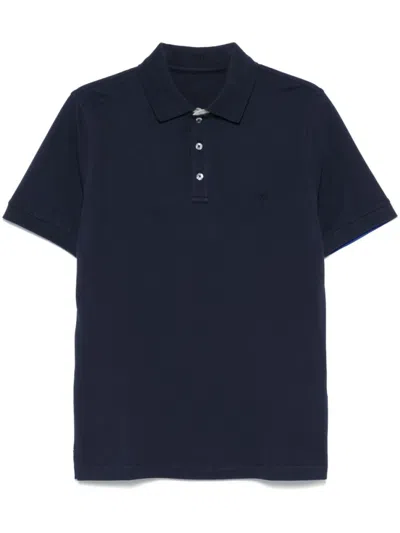 FAY NAVY BLUE LOGO POLO