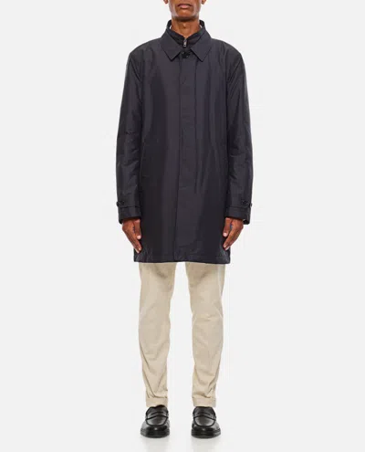 Fay Navy Blue Morning Waterproof Coat In Black
